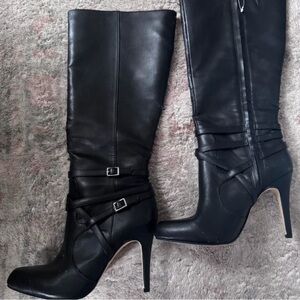 INC International Concepts Black Heeled Boots